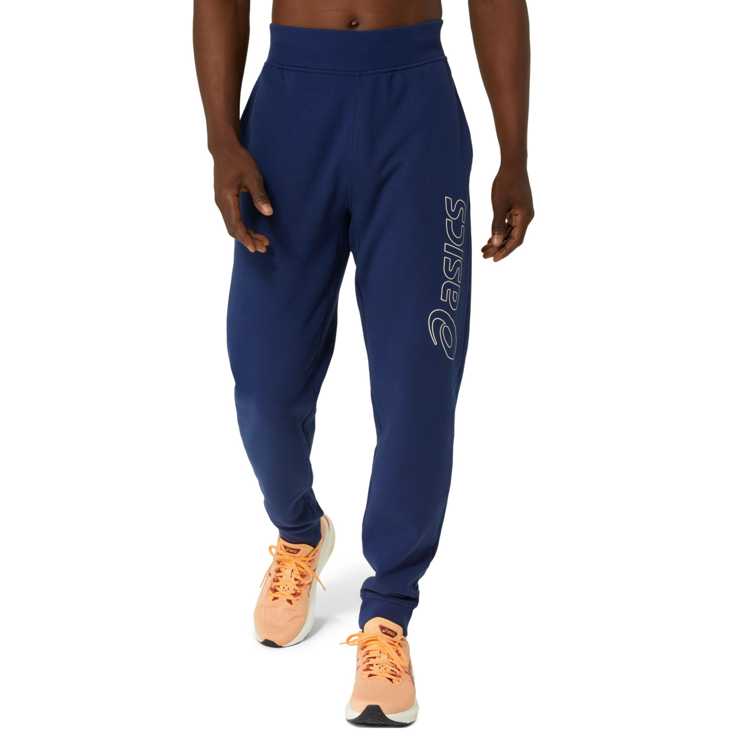 Брюки мужские Asics logo sweatpant 2031E189-404 XL синие фото 