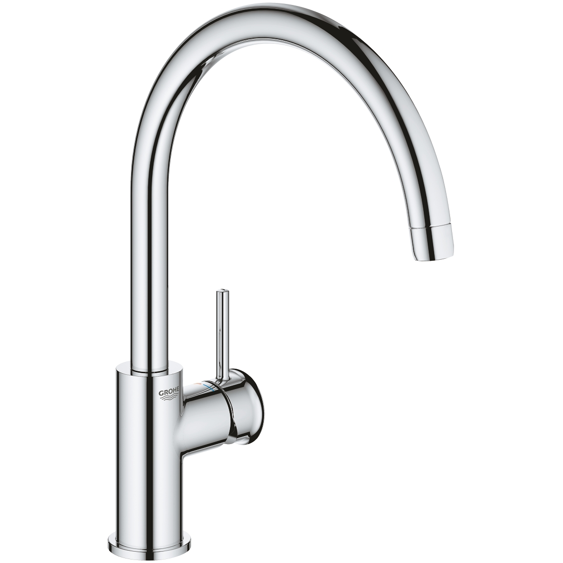 Змішувач для кухні Grohe QuickFix Start Classic, довж.виливу - 223мм, поворотний, 1важіль, хромфото1