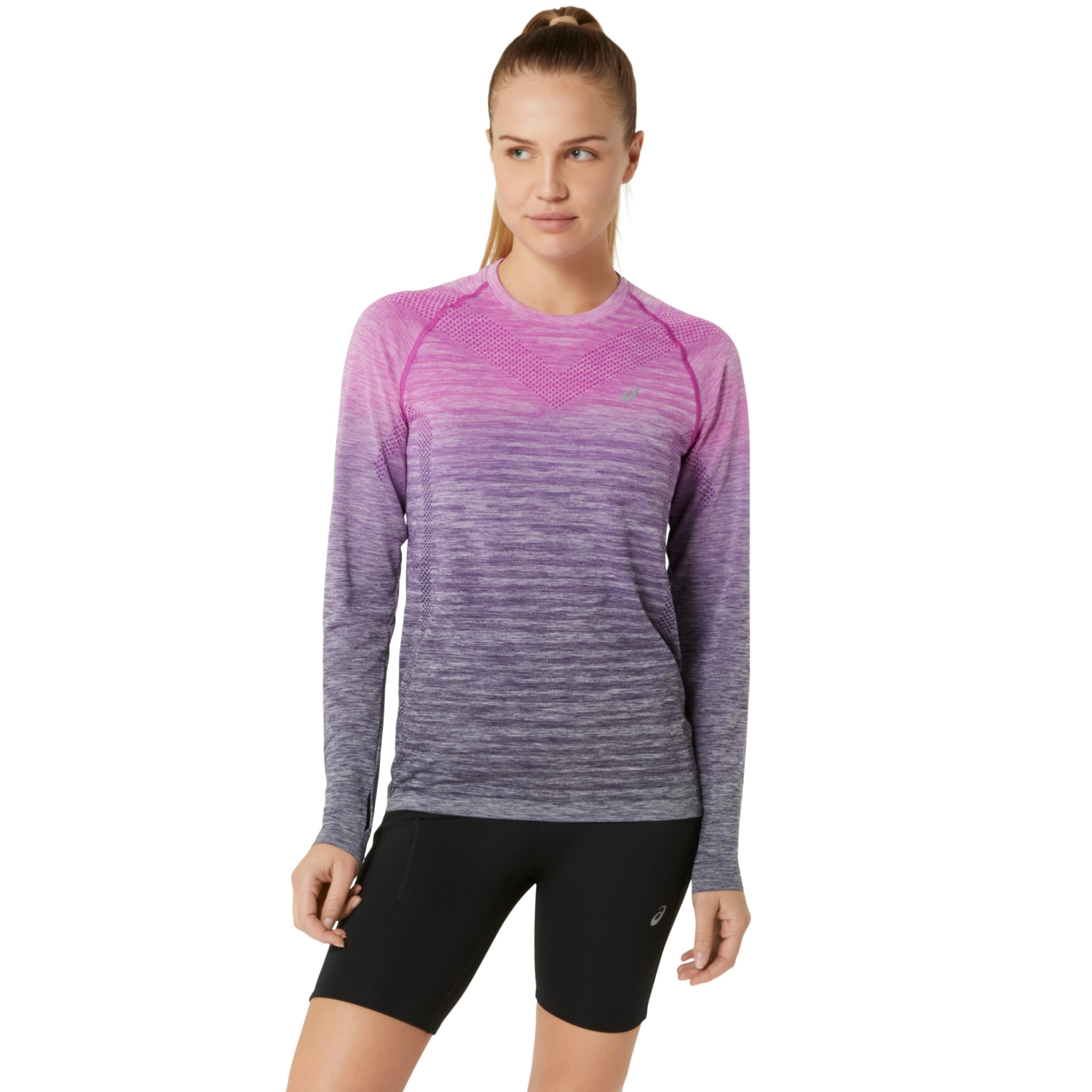 Лонгслив женский Asics Seamless ls top 2012C392-501 S фиолетовая фото 