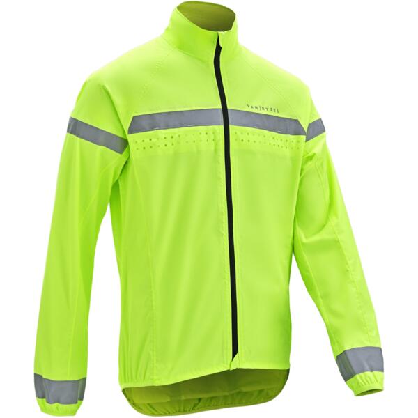 

Дождевик мужской для велоспорта Van Rysel Discover 8788239 S салатовый