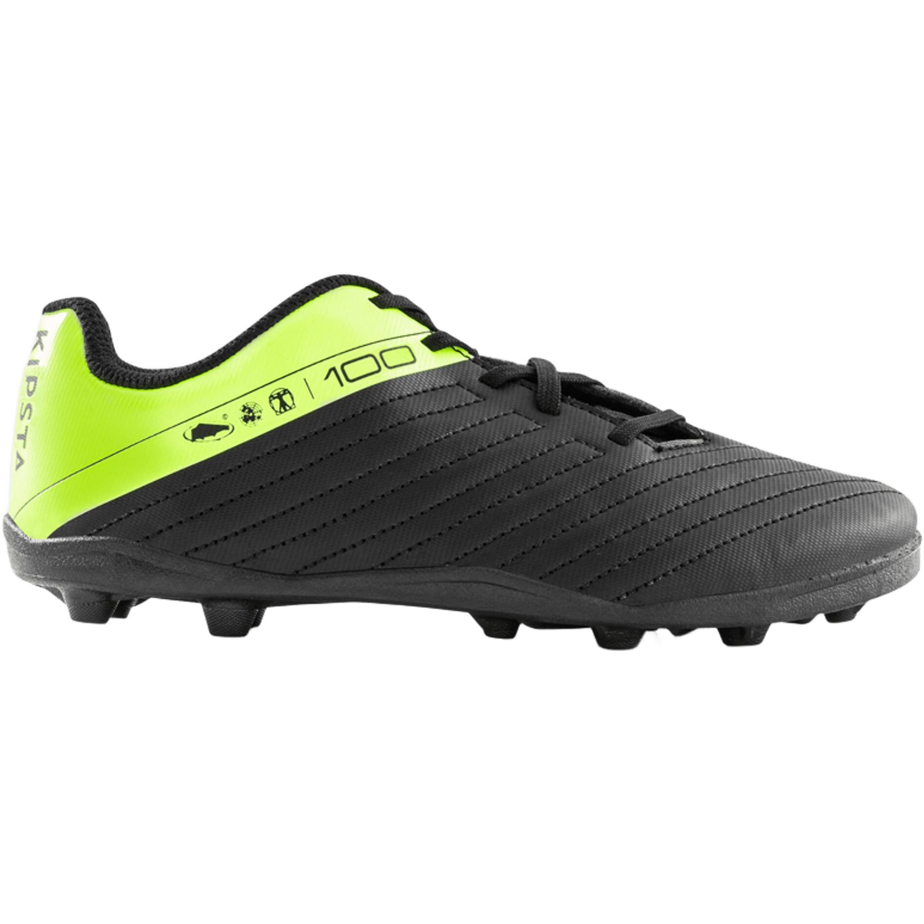 Бутсы детские Kipsta Agility 100 FG 8766040 36 черно-желтые фото 1