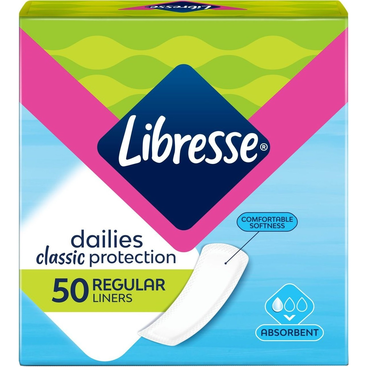 Щоденні гігієнічні прокладки Libresse Pantyliners Classic 50 штфото