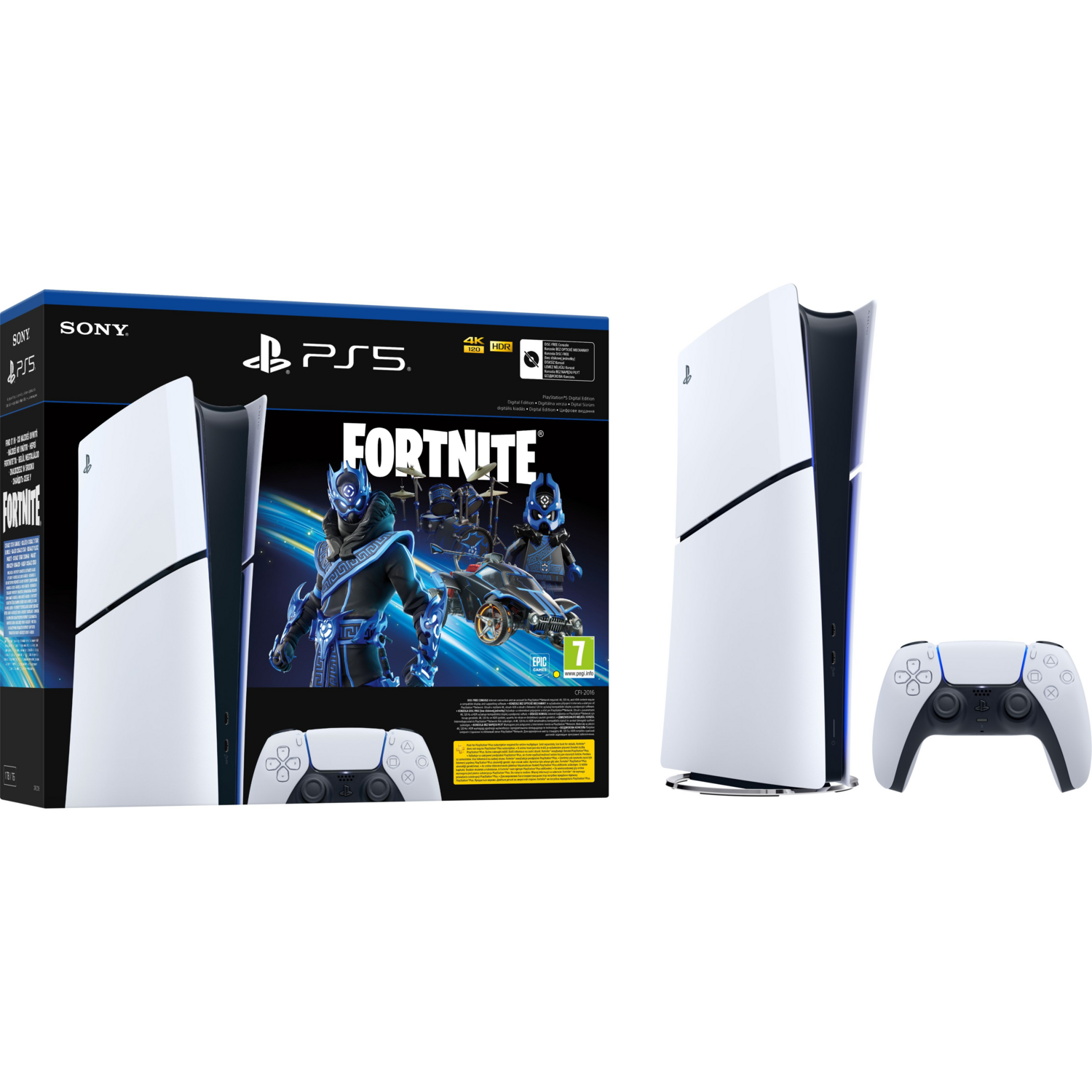 Игровая консоль PlayStation 5 Slim Digital Edition (Fortnite Cobalt Star Bundle) фото 