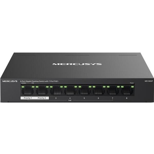 

Коммутатор MERCUSYS MS108GP 8xGE (7xPoE), 65Вт, Неуправляемый