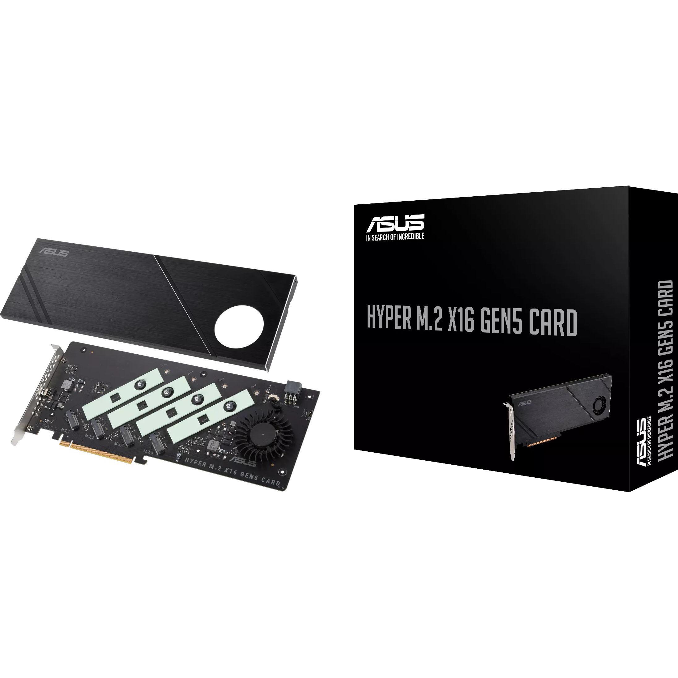 Плата-адаптер PCIe ASUS Hyper M.2 X16 PCIe 5.0 Expansion Card GEN 5 (90MC0CY0-M0EAY0) фото 1