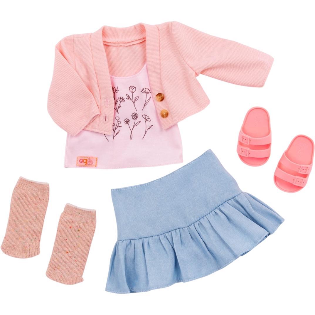 Набір одягу для ляльок Our Generation повсякденний рожевий светр та спідниця (BD30542Z)фото1