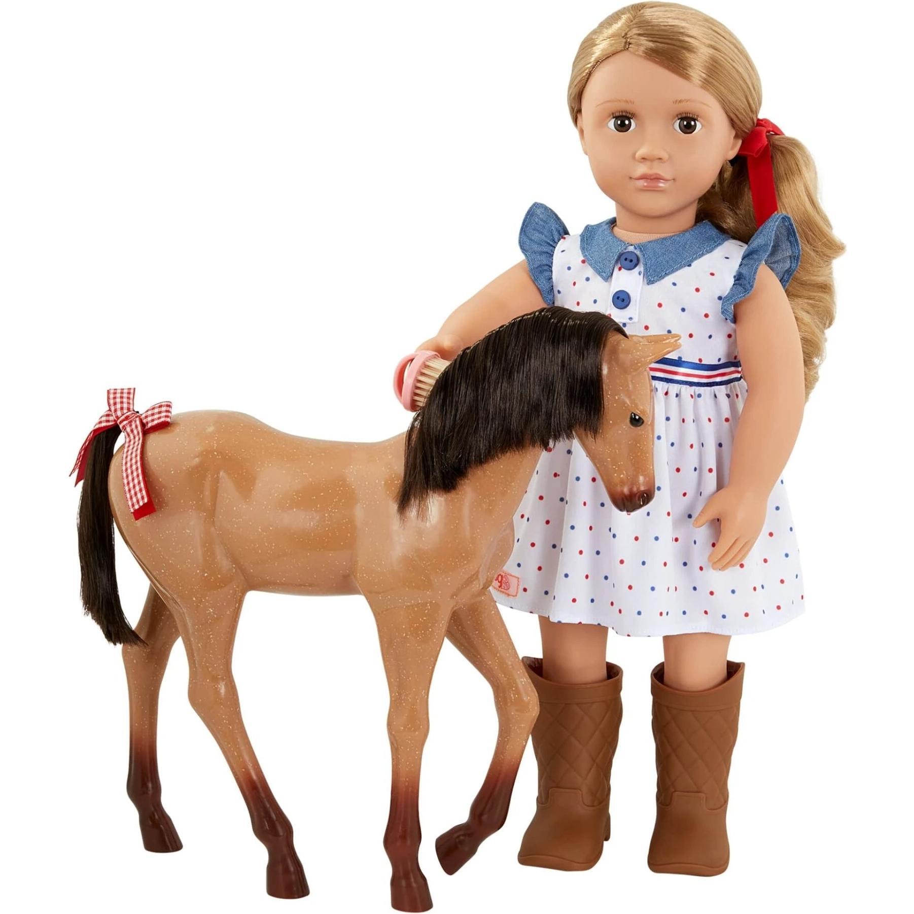Лялька Our Generation Шеллі з лошам Аппалуза та аксесуарами 46см (BD31447Z)фото1