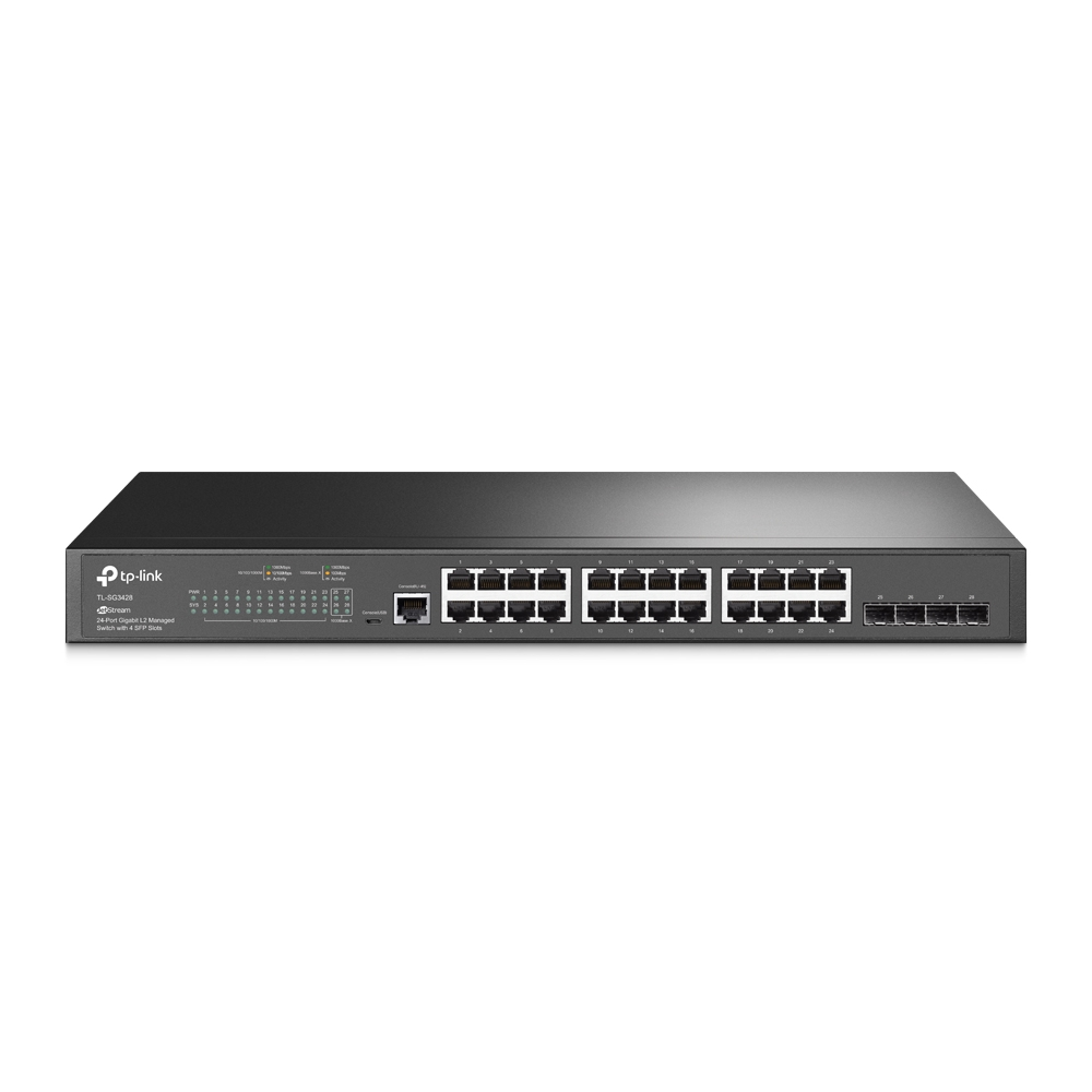 Коммутатор TP-LINK SG3428 24xGE, 4xSFP, Управляемый L2 фото 