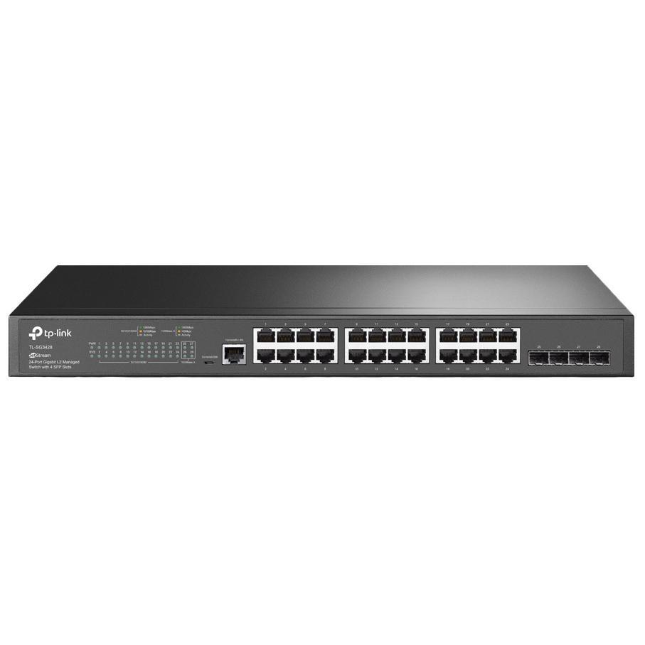 Коммутатор TP-LINK SG3428 24xGE, 4xSFP, Управляемый L2 фото 1