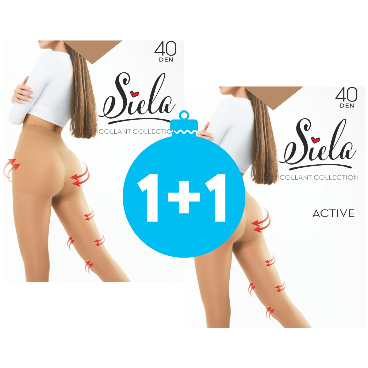 Колготы женские Siela Active 40 Den 3 р карамельные фото 