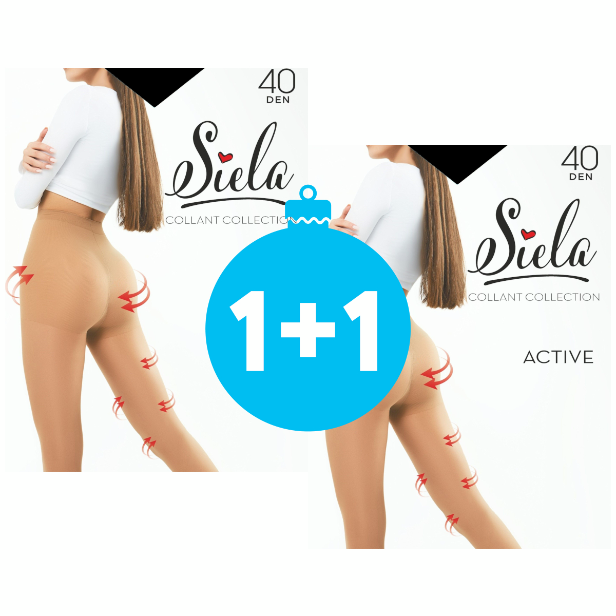 Колготы женские Siela Active 40 Den 2 р черные фото 