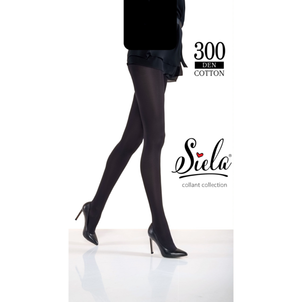 Колготы женские Siela Cotton 300 Den 2 р черные