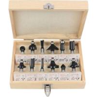 Набор фрез по дереву Tolsen, 12шт, 1/4”,6-28.6мм (75680)