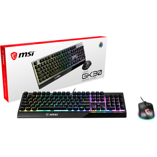 Акція на Игровая клавиатура и мышка MSI Vigor GK30 COMBO Black UA (S11-04UA212-CLA) від MOYO