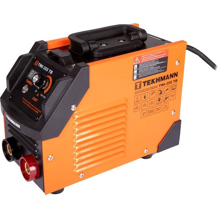 Сварочный аппарат инверторный Tekhmann TWI-355 TB 140А (190А turbo режим) 5.2-8.2кВт 170-270В (847861) фото 1
