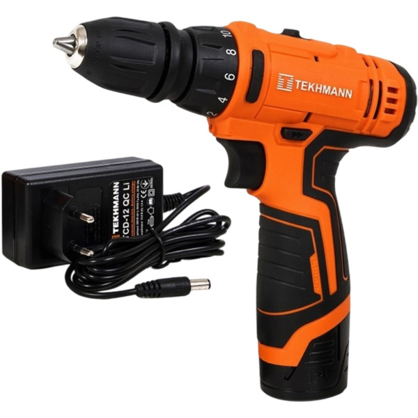 

Шуруповерт-дрель аккумуляторная Tekhmann TCD-12 QC Li 12 1х1.5А час (853461)