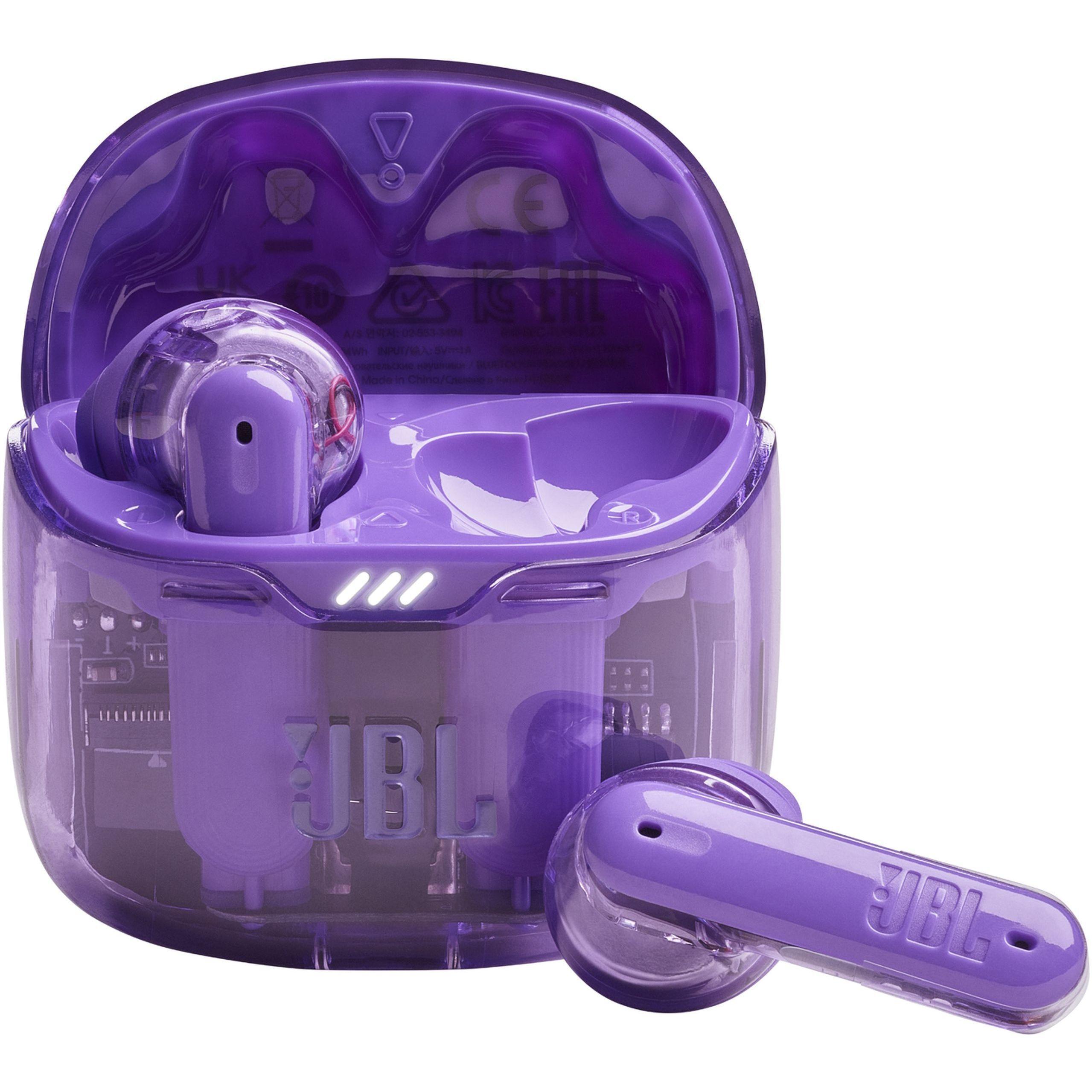 Навушники JBL Tune Flex Ghost Edition Purple (JBLTFLEXGPUR)фото1