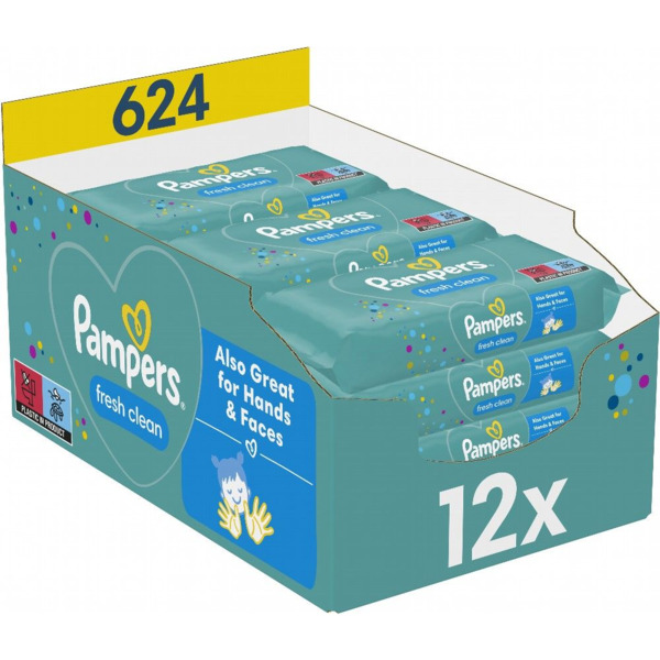 Влажные салфетки Pampers Fresh Clean 12х52 шт