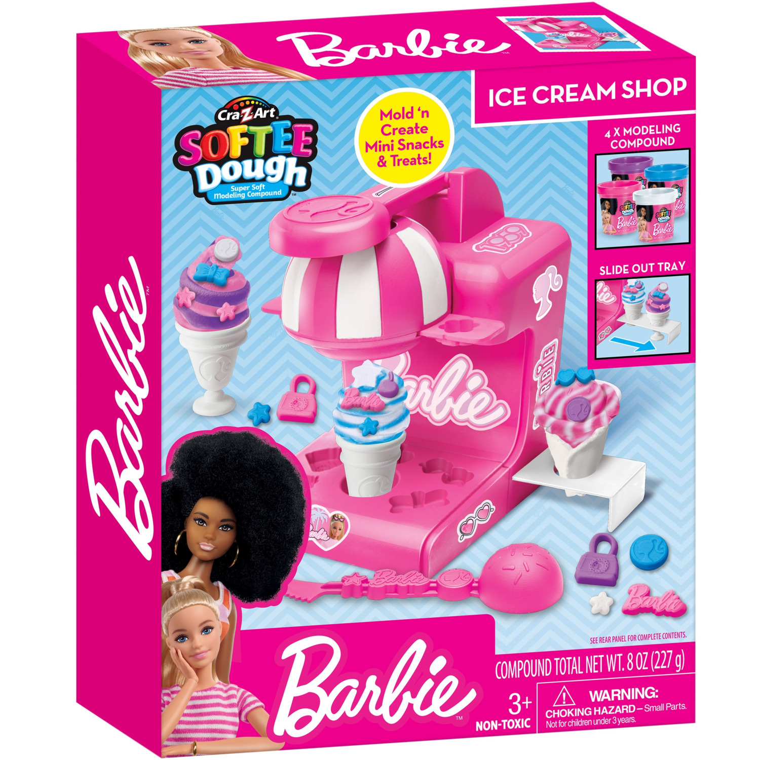 Тесто для лепки Cra-Z-Art Barbie Магазин мороженого с формами, набор 10ед (34040CRA) фото
