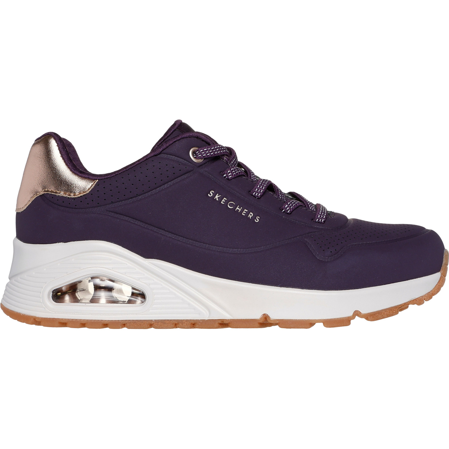 Кроссовки женские Skechers Uno - Shimmer Away 155196 DKPR 35 (5 US) фиолетовые фото 