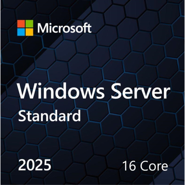 Microsoft Windows Server 2025 Standard 16 Core англ, ОЕМ на DVD носителе