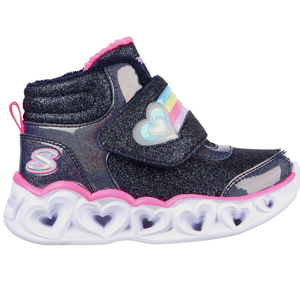 Черевики для дівчаток Skechers Heart LIghts 302669N NVPK 21 (5 US) чорніфото