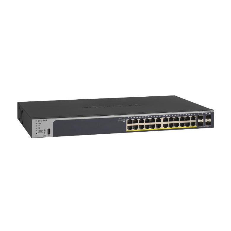 Комутатор NETGEAR GS728TP 24xGE PoE, 4xSFP, 190Вт, Керований L2фото