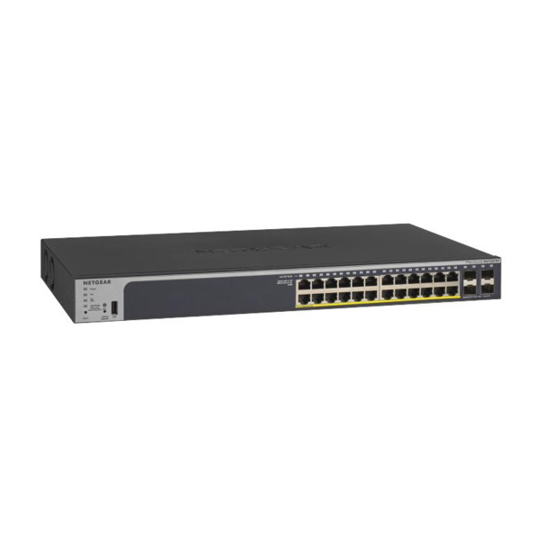 Коммутатор NETGEAR GS728TP 24xGE PoE, 4xSFP, 190Вт, Управляемый L2