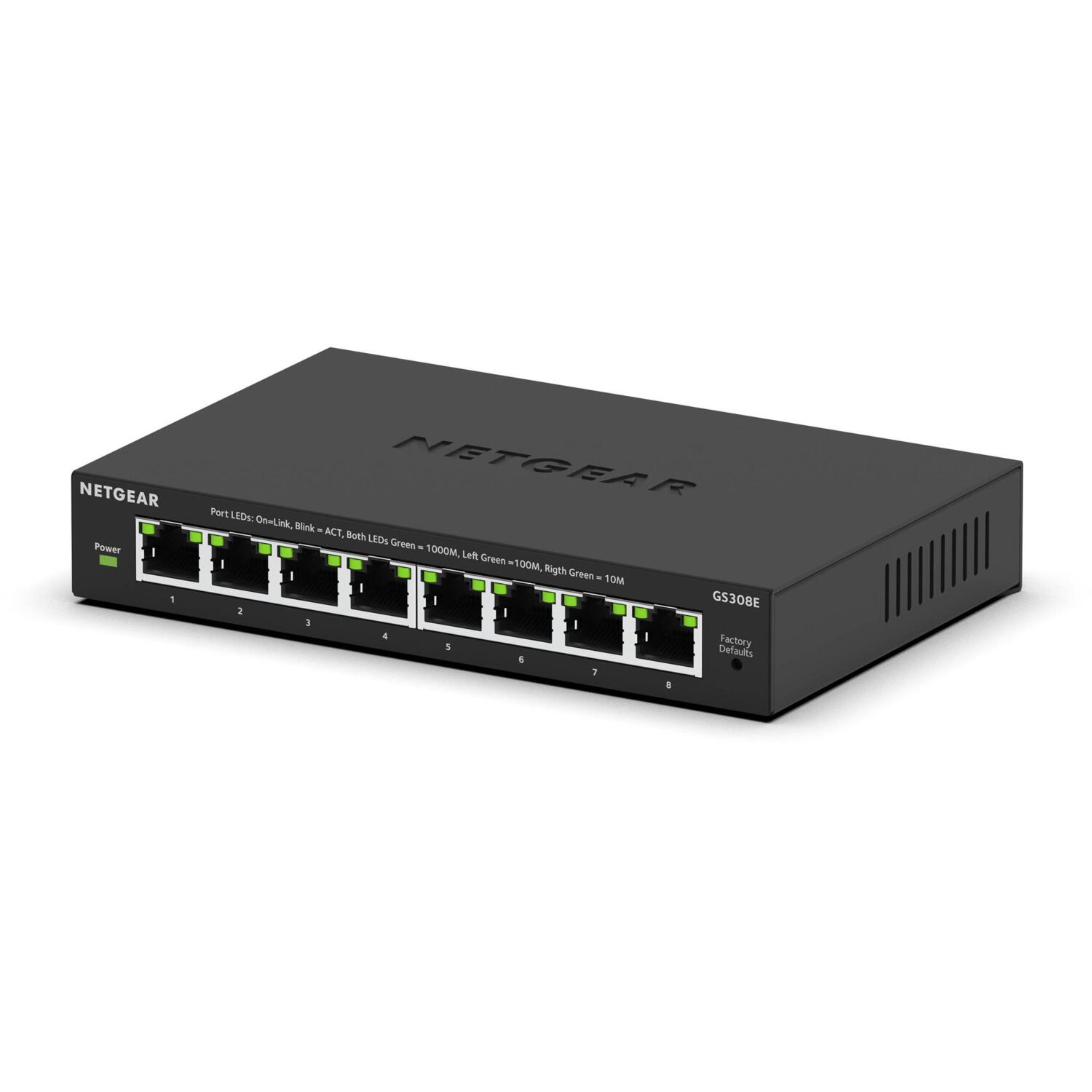 Коммутатор NETGEAR GS308E 8xGE, WebSmart фото 