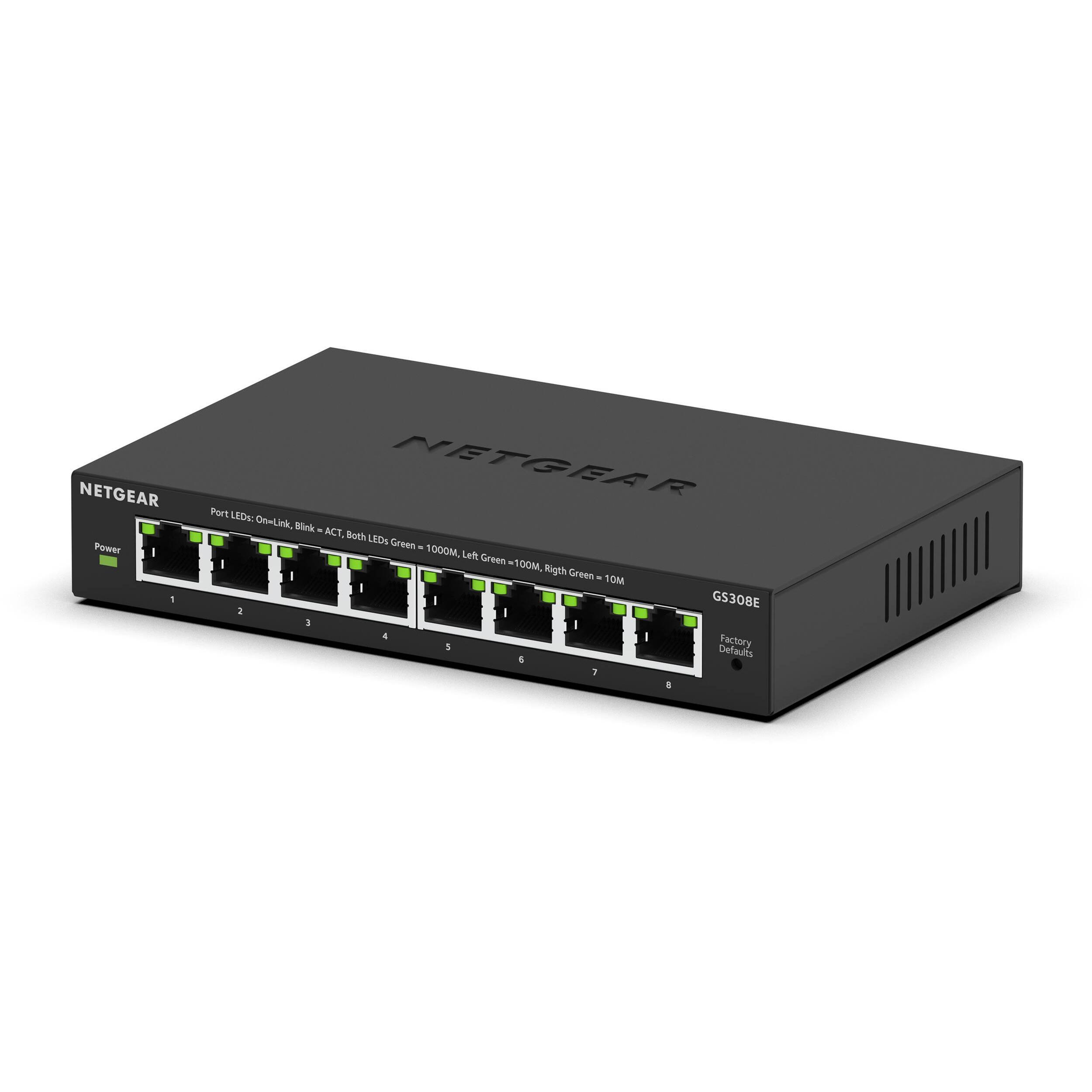 Коммутатор NETGEAR GS308E 8xGE, WebSmart фото 1