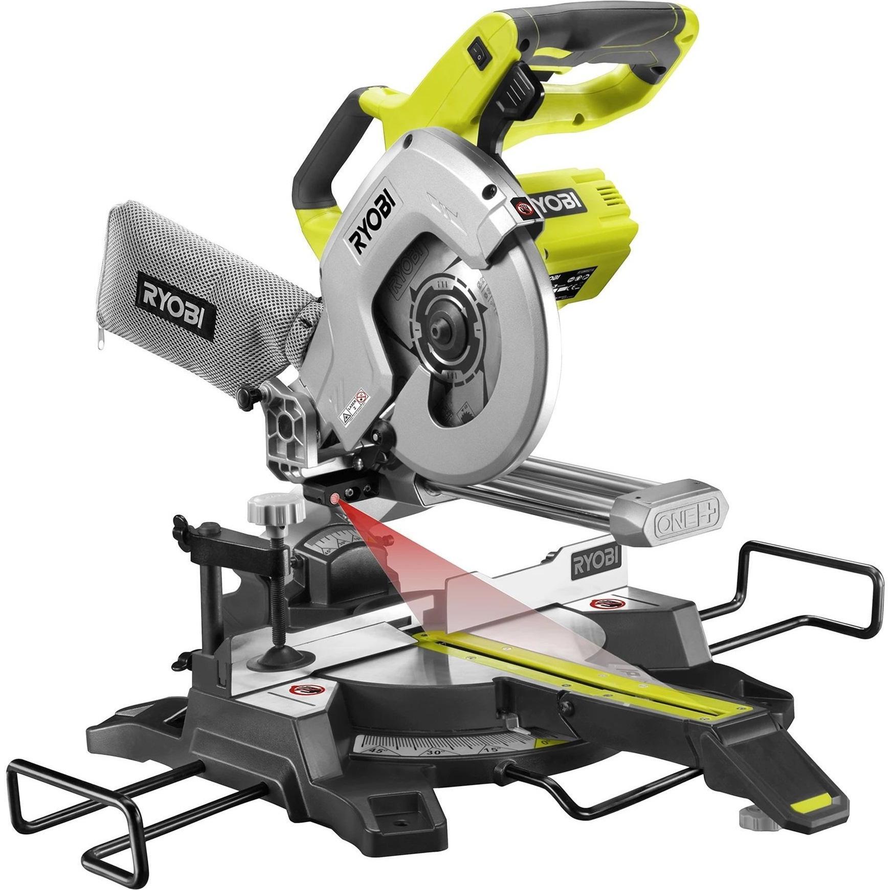 Пила торцювальна акумуляторна Ryobi ONE+ R18MS216-0 18В (без АКБ та ЗП), (5133003597)фото1