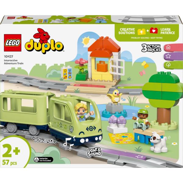 Акція на LEGO 10427 DUPLO Town Интерактивный приключенческий поезд від MOYO