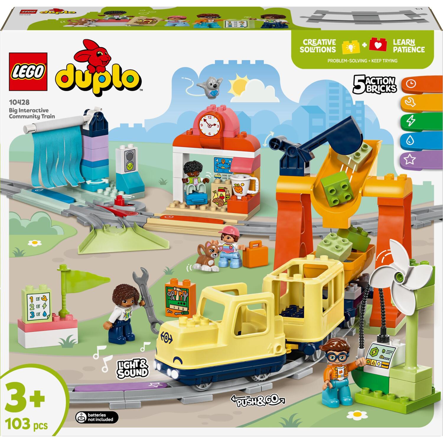 LEGO 10428- DUPLO Town Большой интерактивный общественный поезд фото 