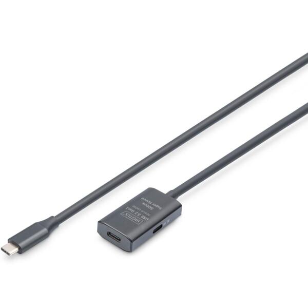 Удлинитель Digitus USB 3.2 Gen1 Active Cable 5G, C/M-C/F, 5m, Black (DA-73108)