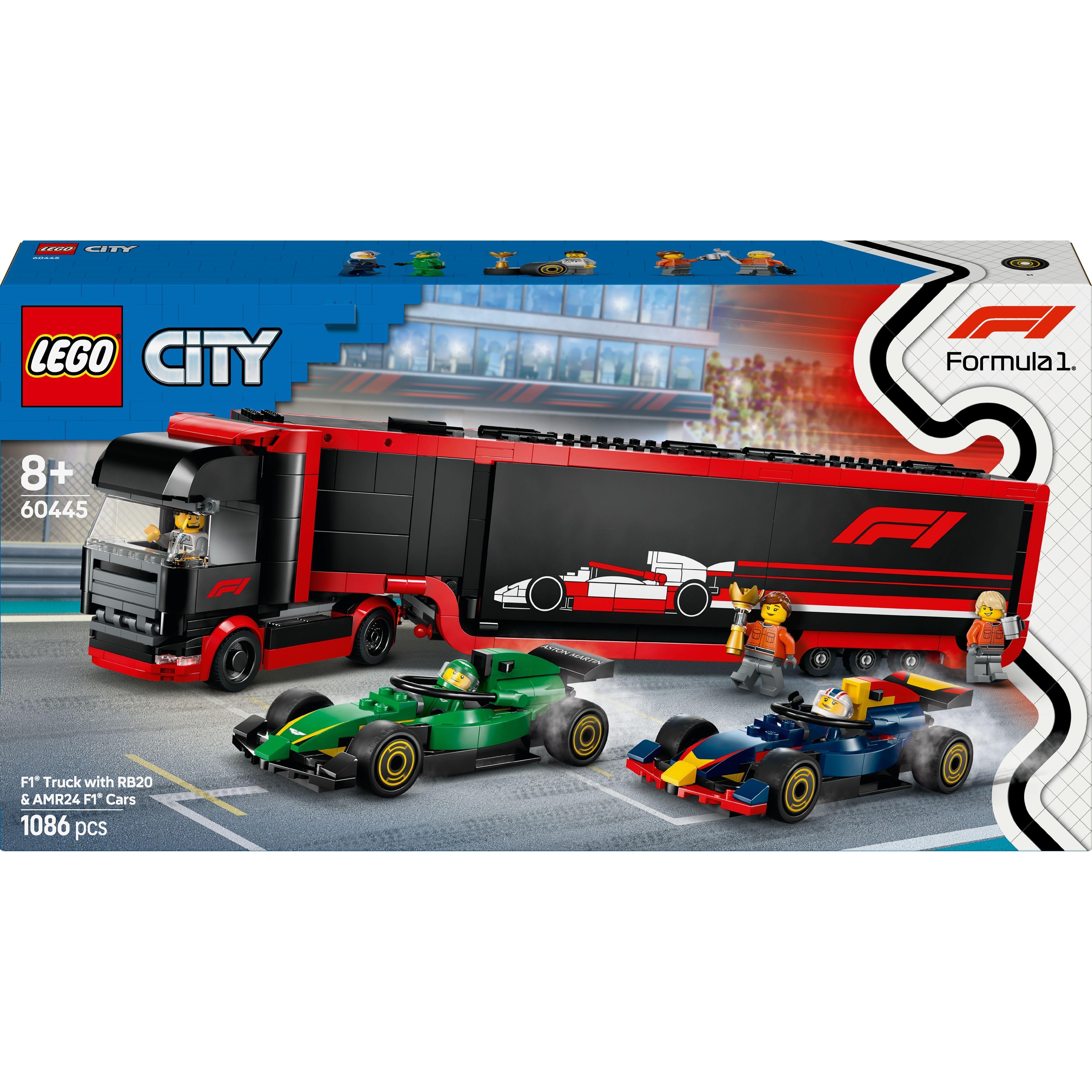 LEGO 60445 City Грузовик F1 с автомобилями RB20 и AMR24 фото 1