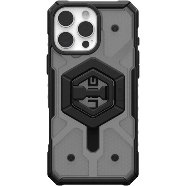 

Чехол + магнитное кольцо-держатель UAG для Apple iPhone 16 Pro Max Pathfinder Clear Magsafe Ash/Black (1144651BV02)
