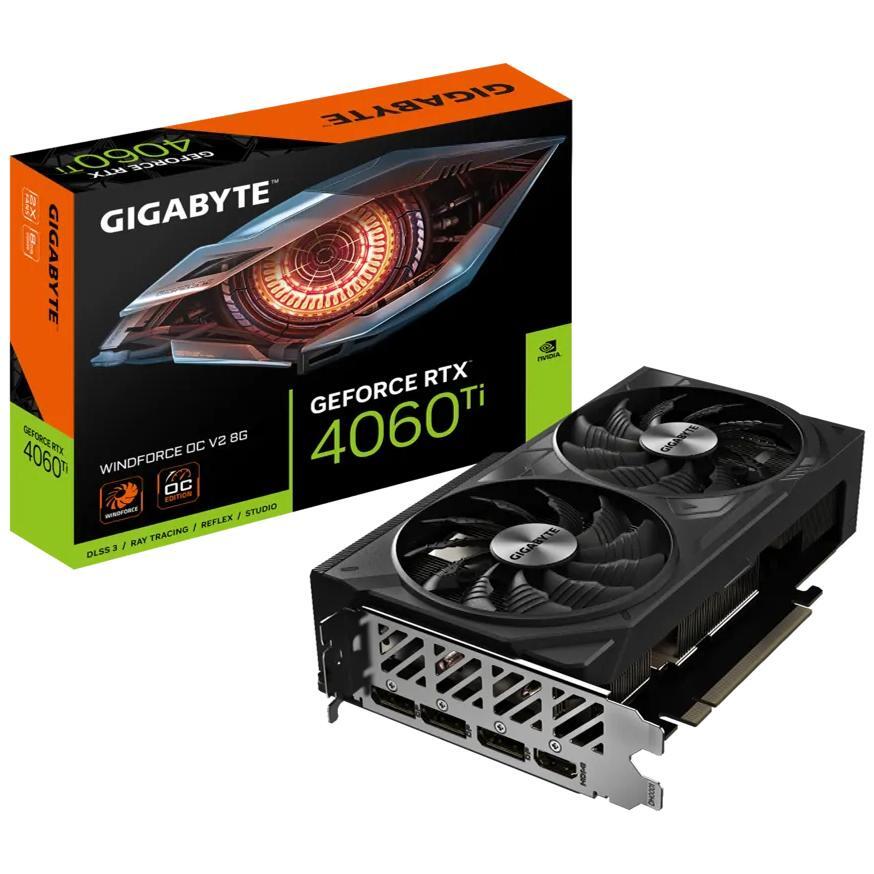 Видеокарта GIGABYTE GeForce RTX 4060 Ti WINDFORCE OC V2 8G (GV-N406TWF2OCV2-8GD) фото 1