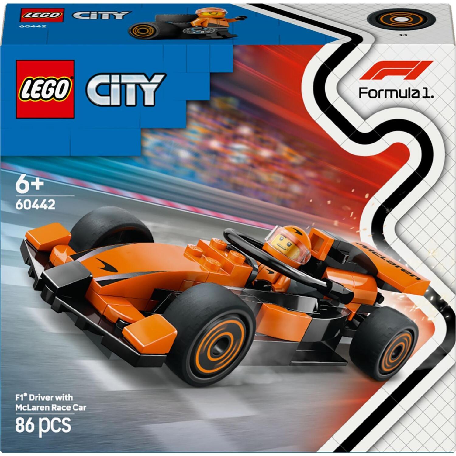 LEGO 60442 City Пилот F1 с автомобилем для гонок команды McLaren фото 