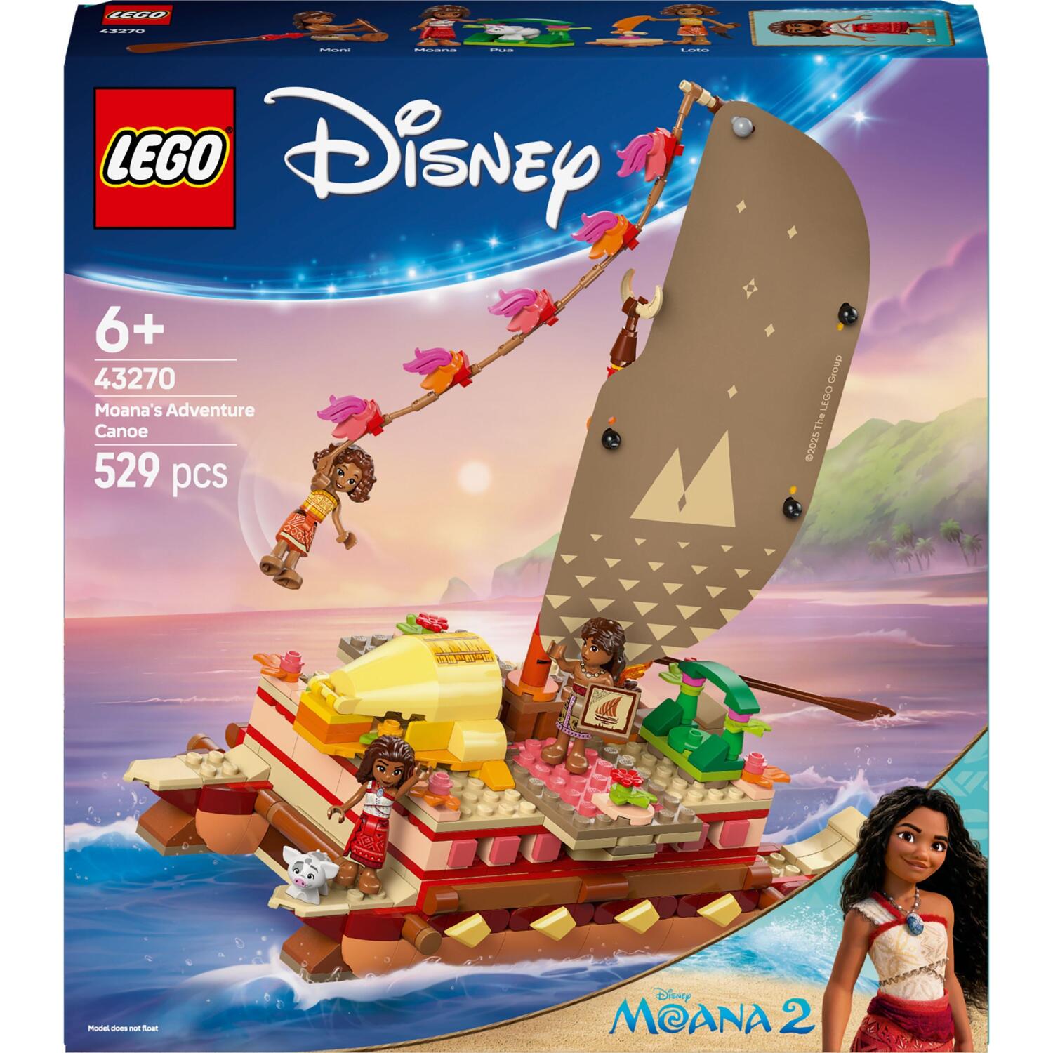 LEGO 43270 Disney Princess Пригодницьке каное Ваянифото