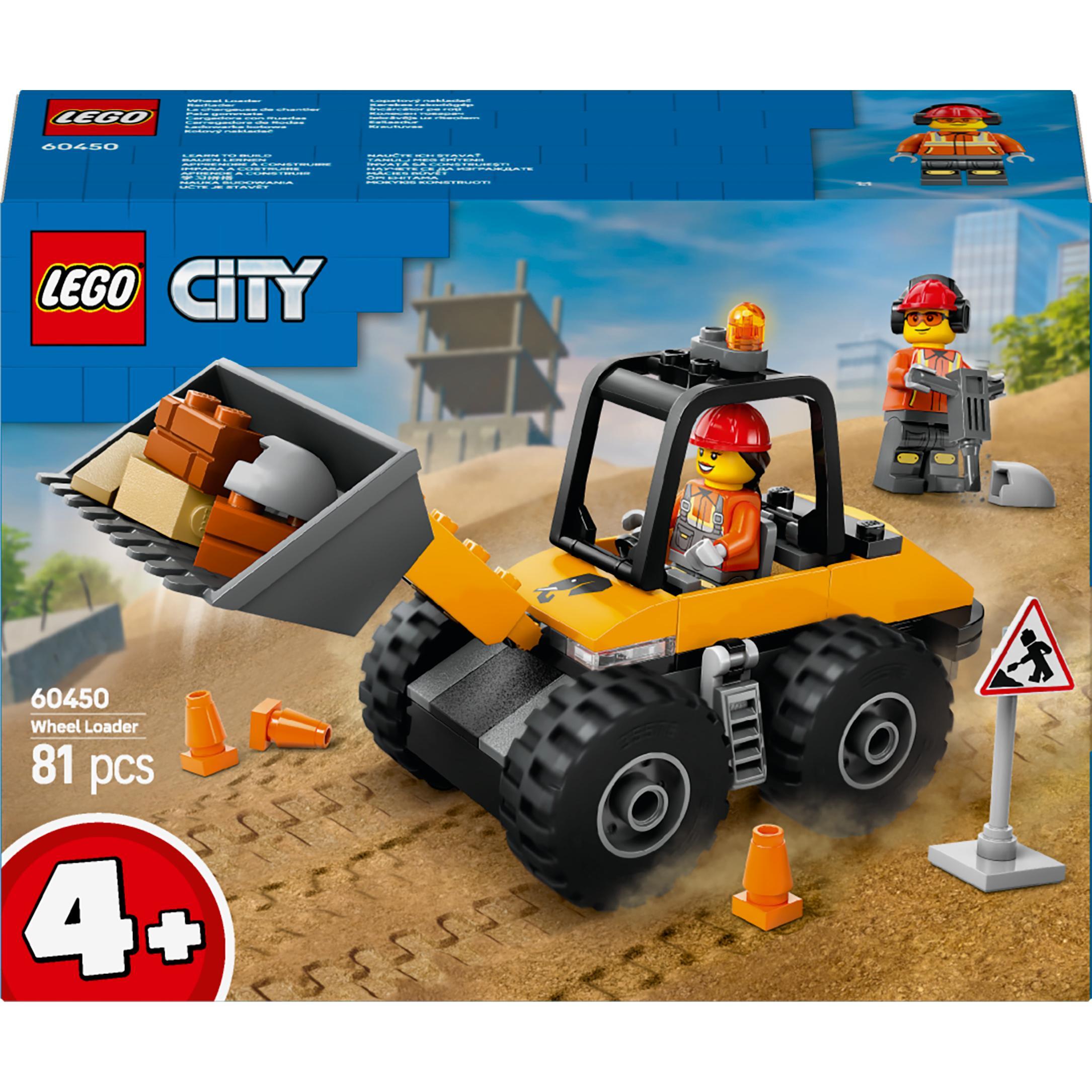 LEGO 60450 City Желтый строительный автопогрузчик фото 1