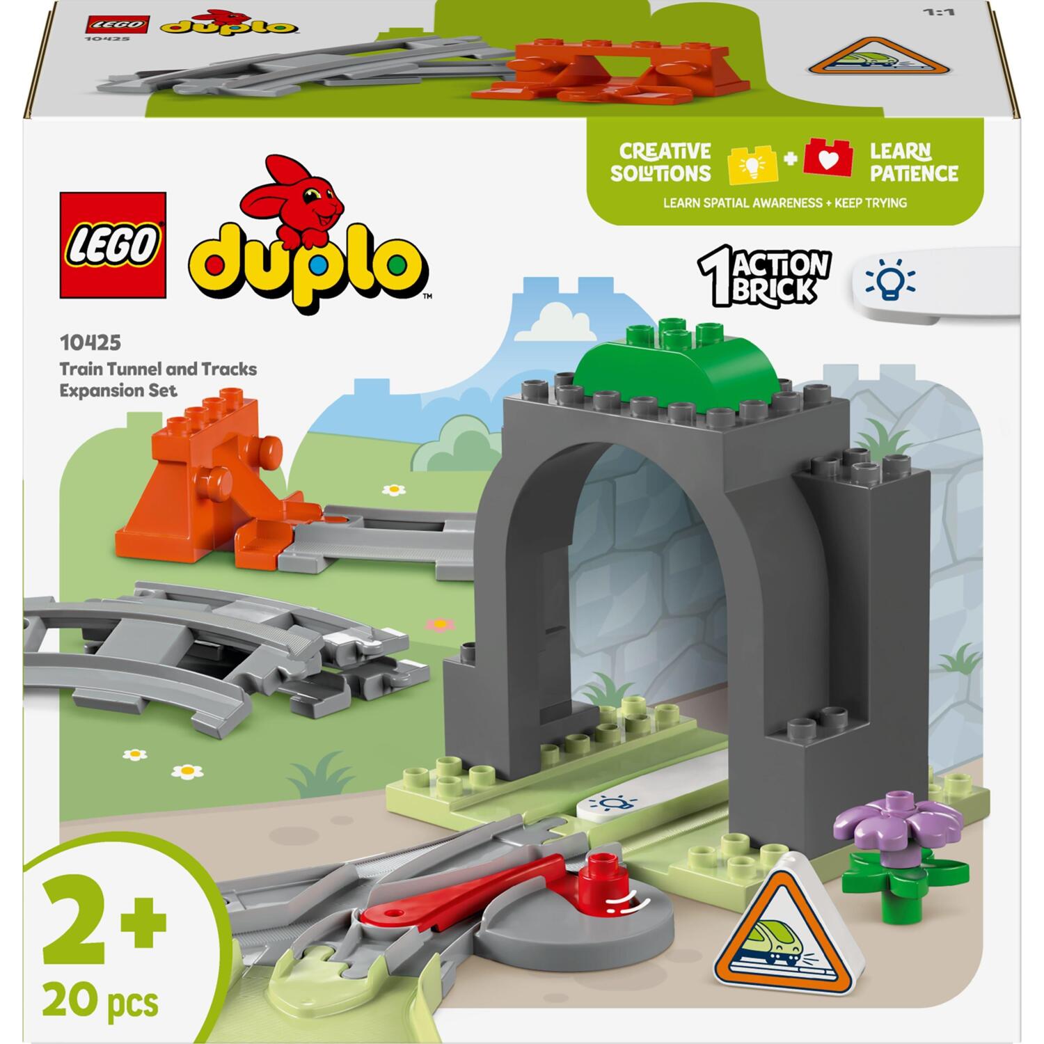 LEGO 10425 DUPLO Town дополнительный набор. Железнодорожный тунель и рельсы фото 