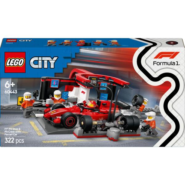 Акція на LEGO 60443 City Пит-стоп и пит-экипаж F1 с болидом Ferrari від MOYO