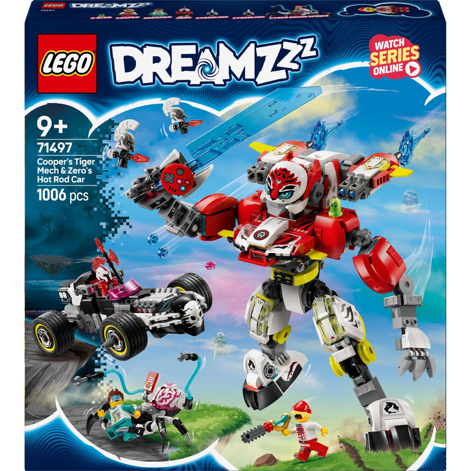 LEGO 71497 DREAMZzz Робот-тигр Купера та Хот-род авто Зеро фото 