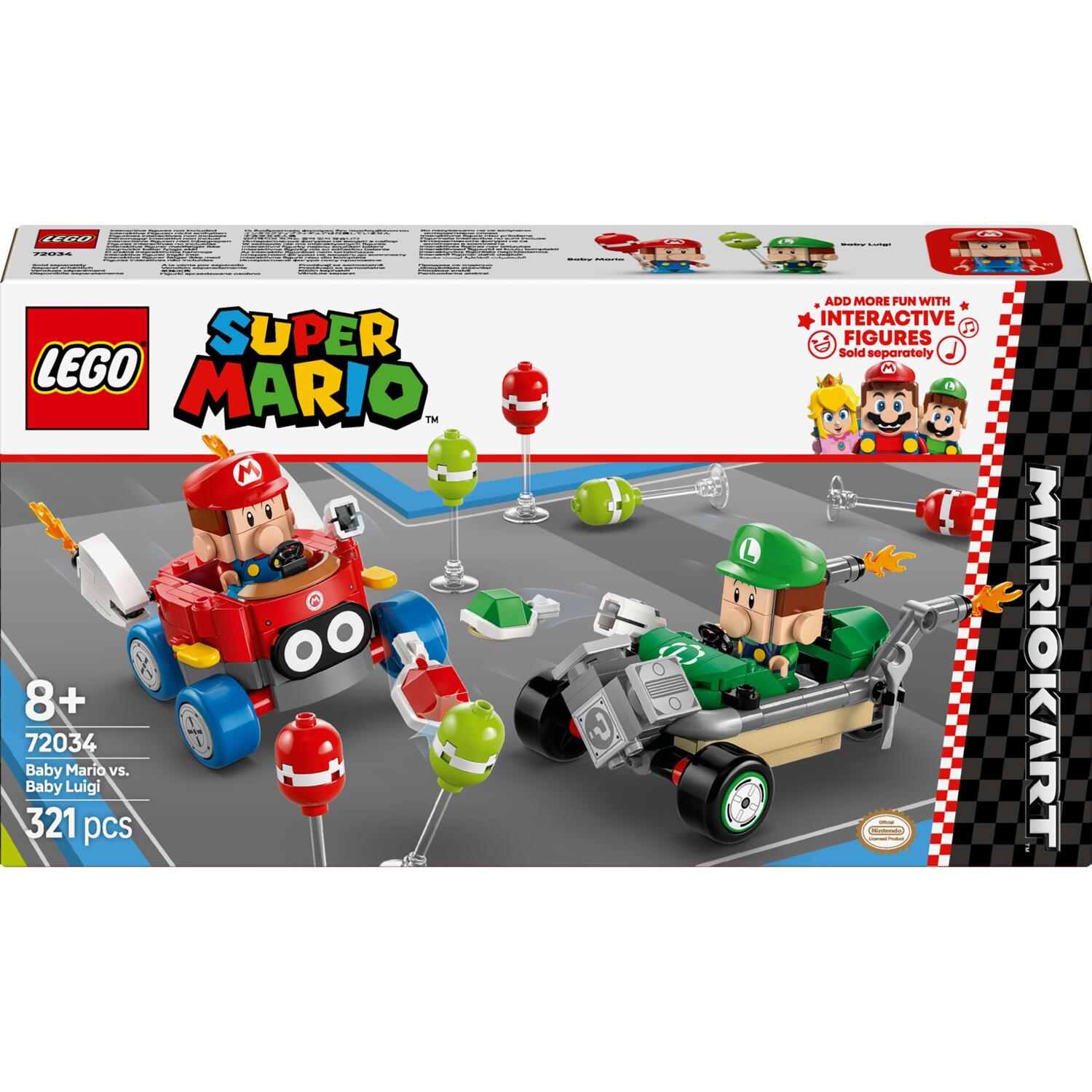 LEGO 72034 Super Mario Mario Kart – Baby Mario vs. Baby Luigi фото 