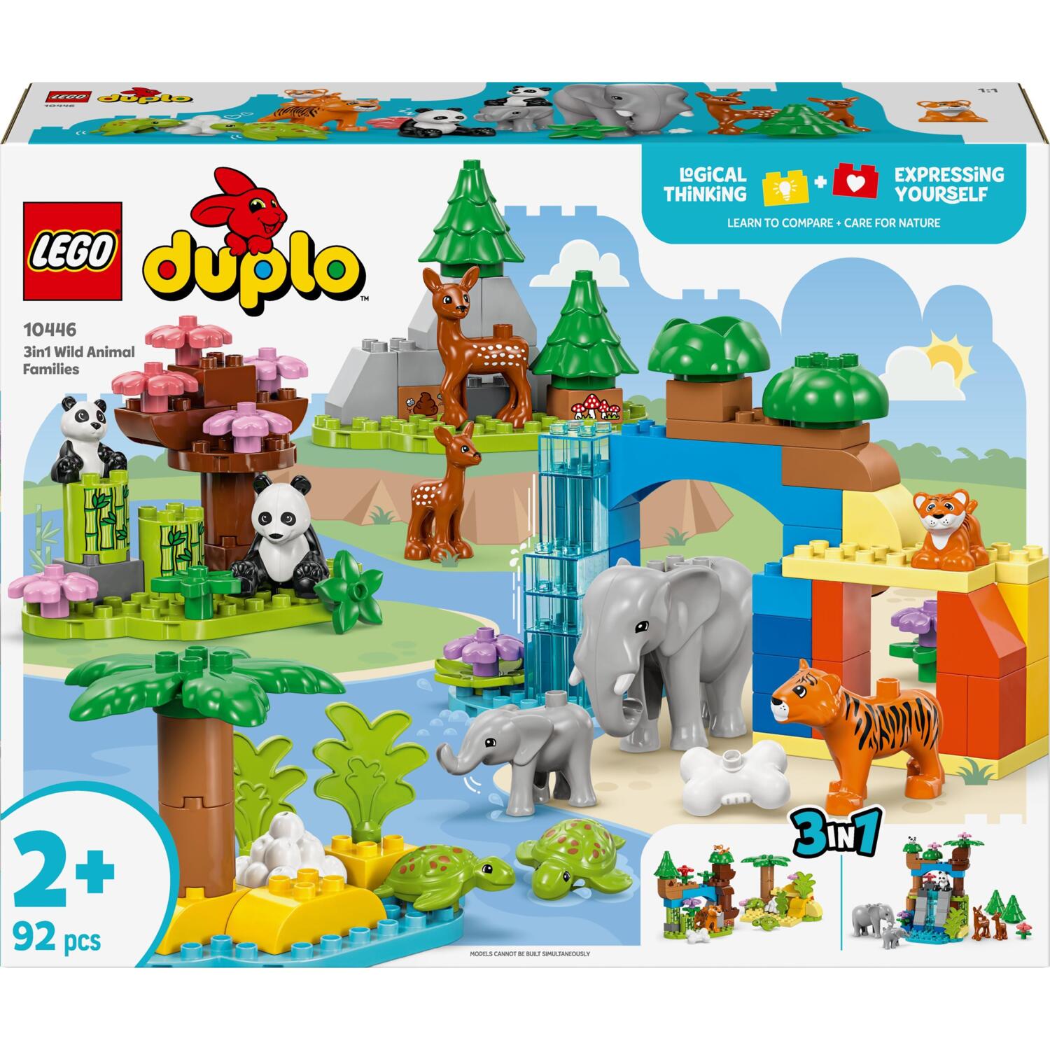 LEGO 10446 DUPLO Town Семейства диких животных 3-в-1 фото 