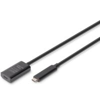 Удлинитель Digitus USB 3.2 Gen2 Active Cable 10G, C/M-C/F, 5m, Black (DA-73112)