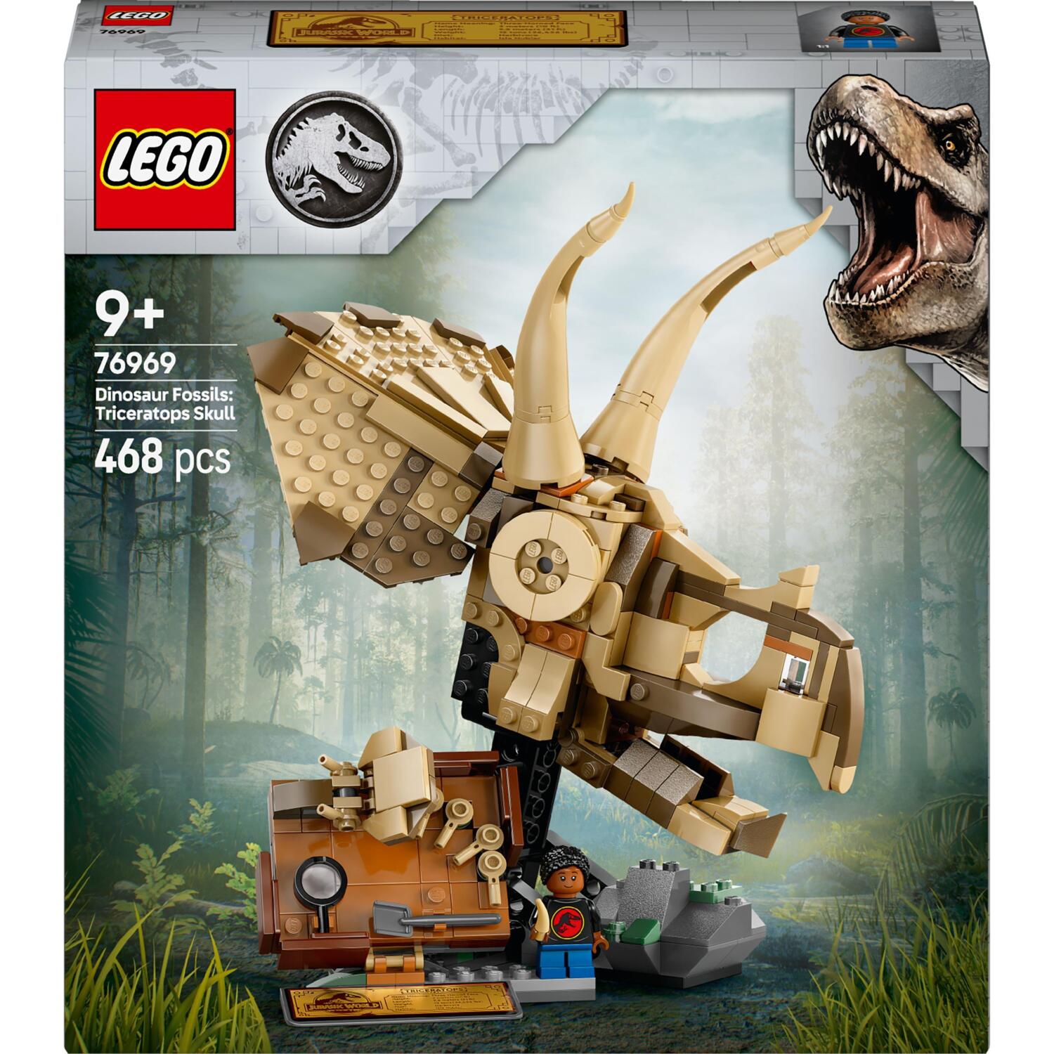 LEGO 76969 Jurassic World Скам'янілості динозаврів: череп трицератопсафото