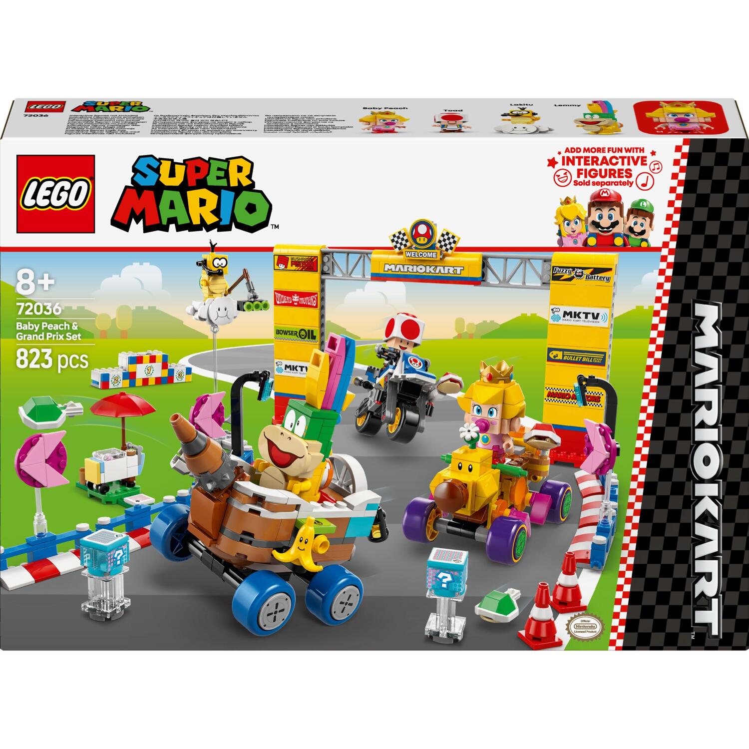 LEGO 72036 Super Mario Mario Kart – Baby Peach & Grand Prix. Набор фото 