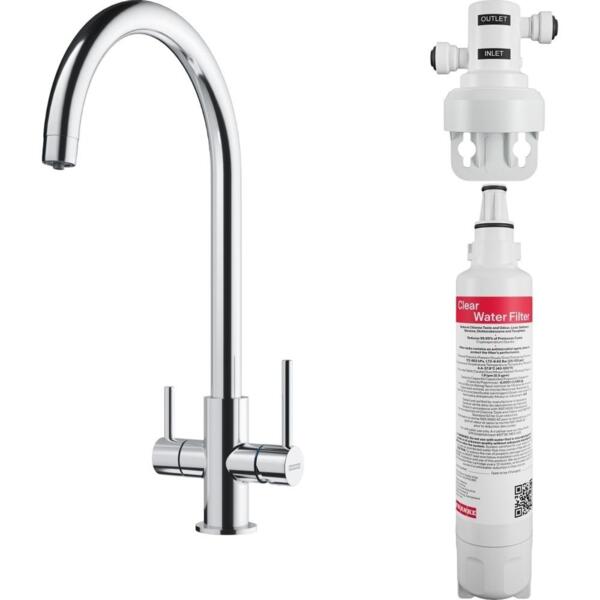 

Смеситель для кухни Franke Lina Clear Water, 272 мм, 1+1фильтр, хром (160.0702.660)