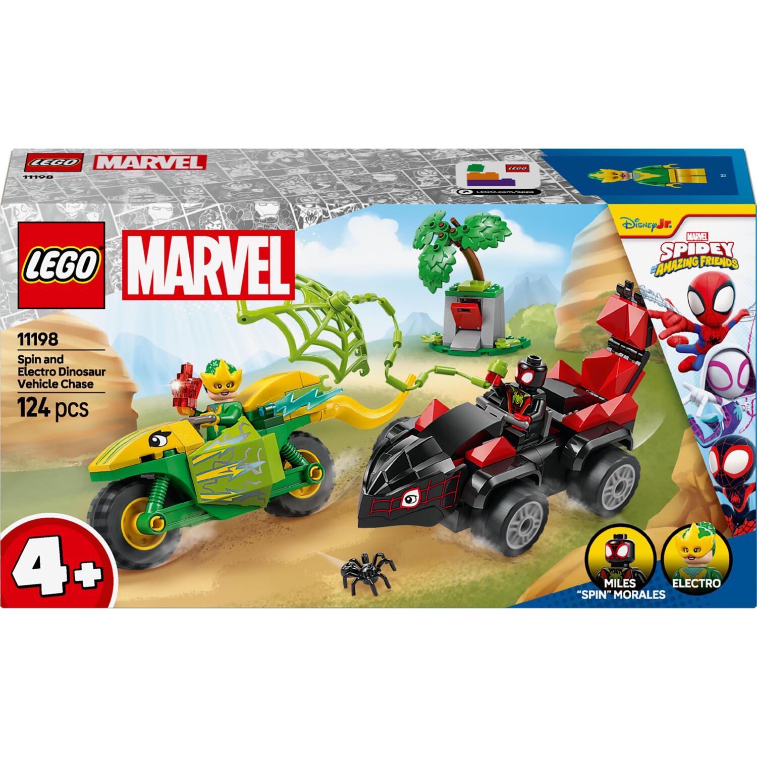 LEGO 11198 Spidey Гонки на электромобилях с динозаврами фото 